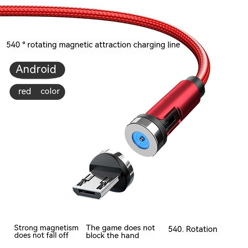 Twitch 540 Degree Rotating Single Needle Data Cable Android Type-C Charging