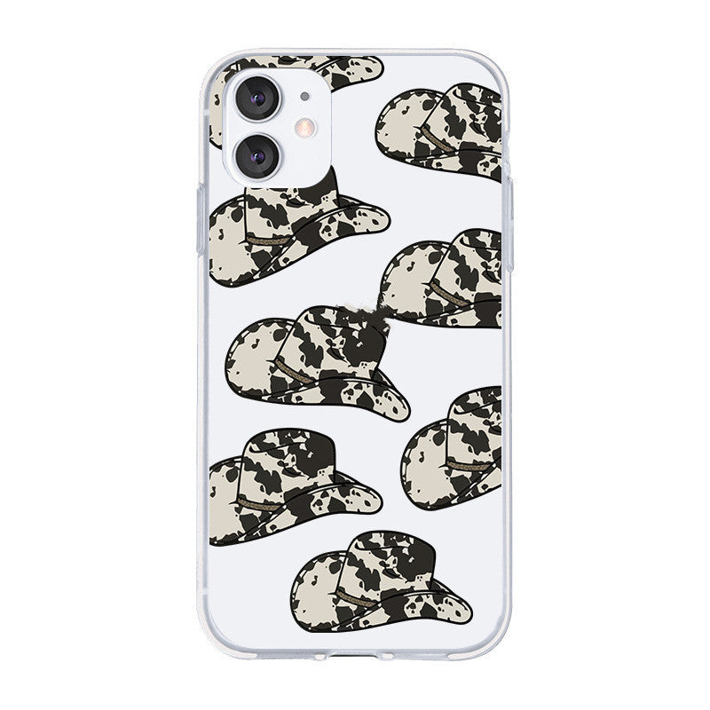 Creative Printing Cowboy Hat Mobile Phone Soft Case