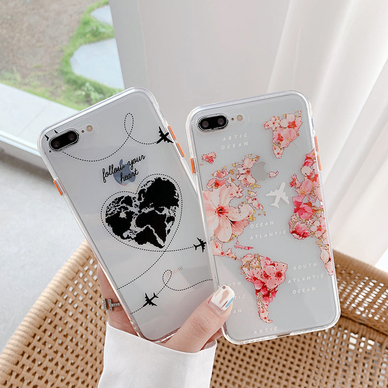 Love transparent mobile phone soft case