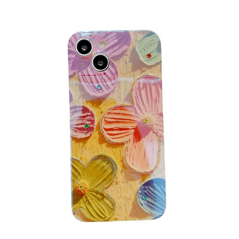 Color Oil Painting Flower Mobile Phone Shell