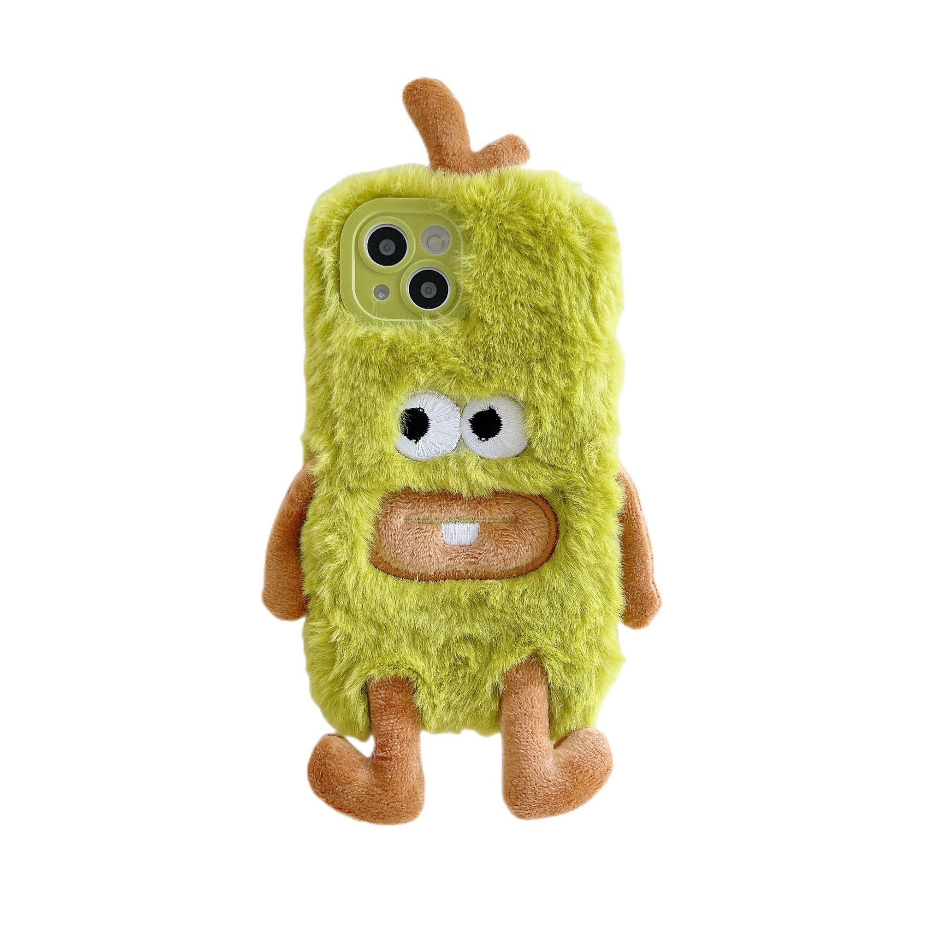 Plush Green Big Front Teeth Seed Phone Case Cartoon