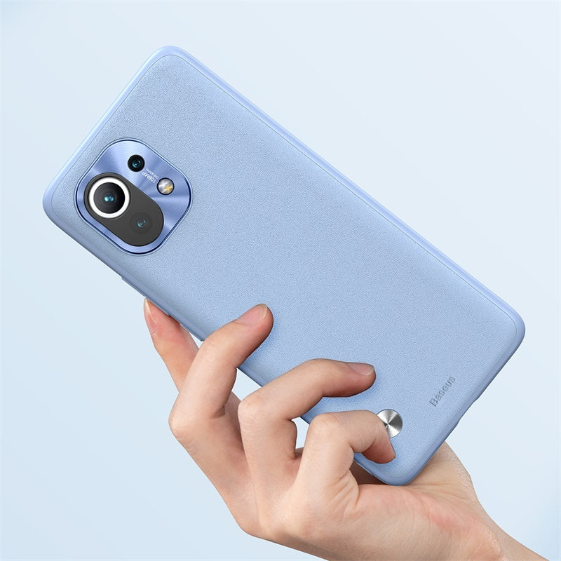 Alloy Plain Leather Case For Xiaomi 11