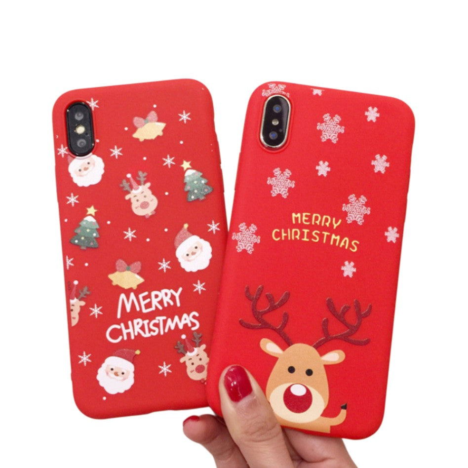 Scarlet Christmas silicone mobile phone case