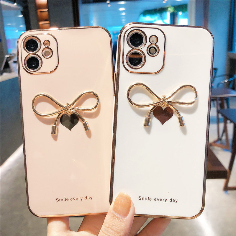 Mobile Phone Case Electroplating Creative Love Protective Cover