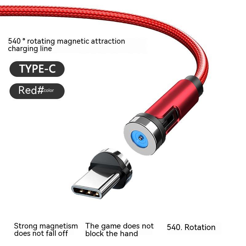 Twitch 540 Degree Rotating Single Needle Data Cable Android Type-C Charging