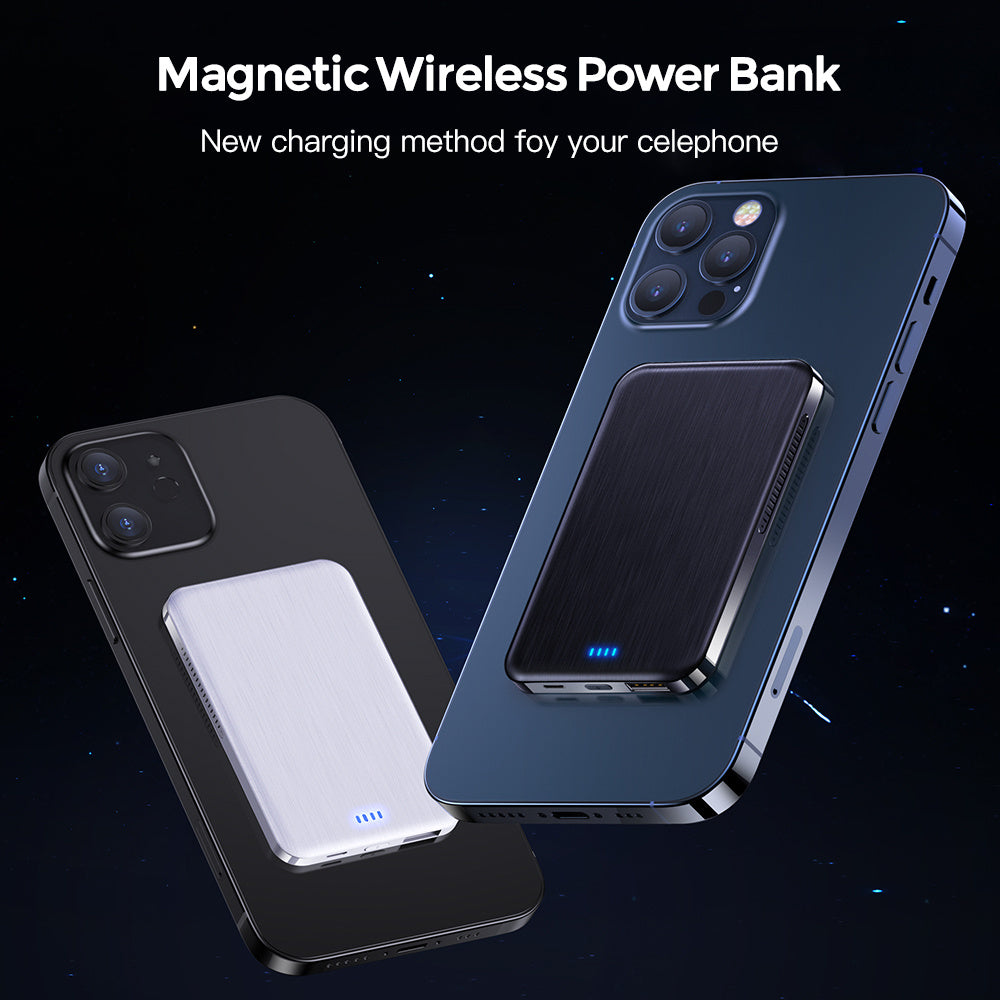 Fashion Simple Magnetic Wireless Power Bank 5000mAh