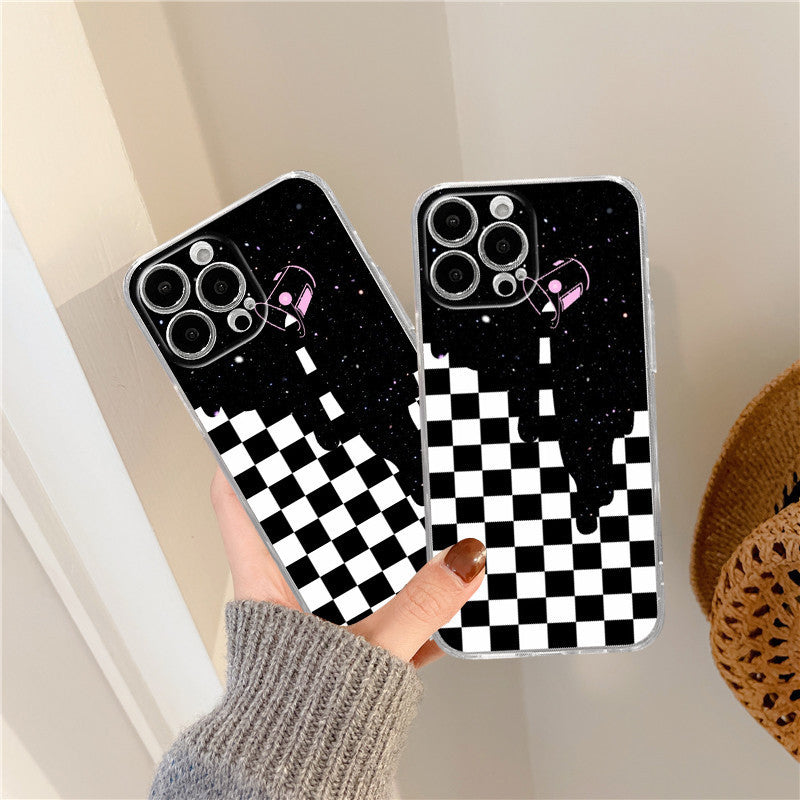 Checkerboard Print Mobile Phone Soft Case