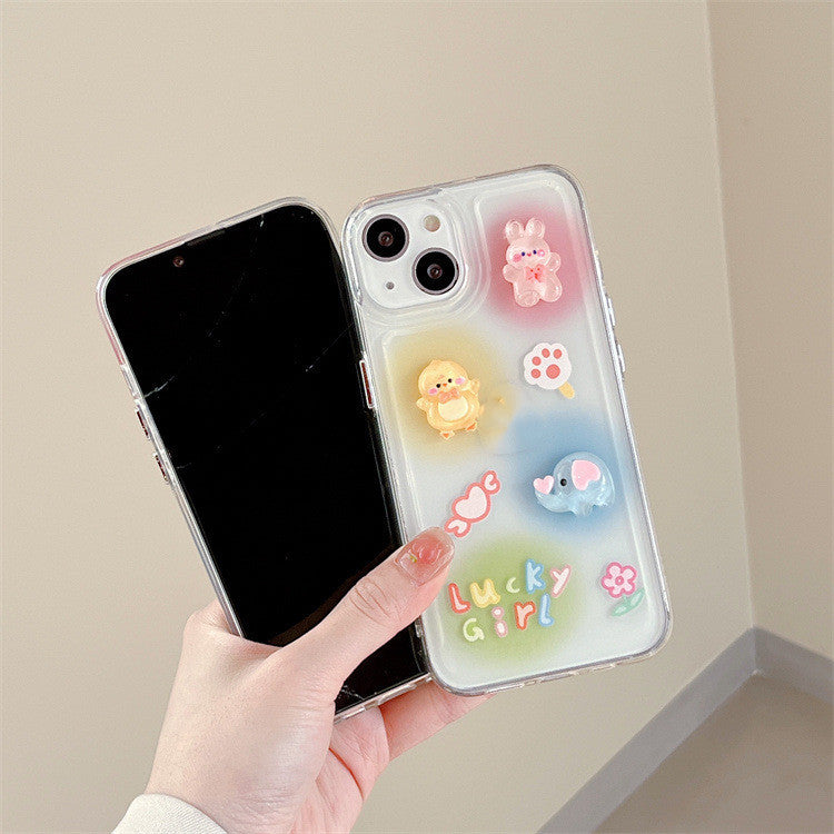 13pro Three-dimensional Cartoon Animal Xr Mobile Phone Case