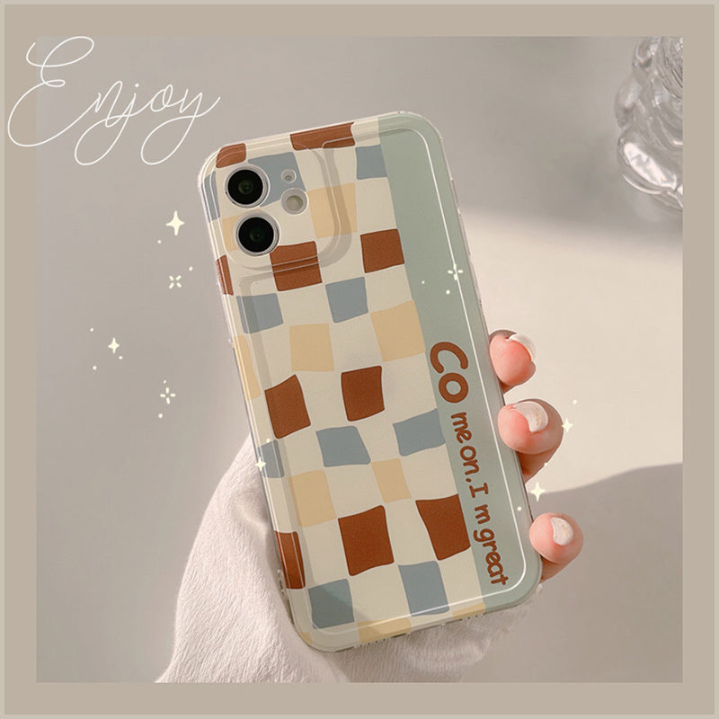 Retro Lattice Suitable Mobile Phone Case