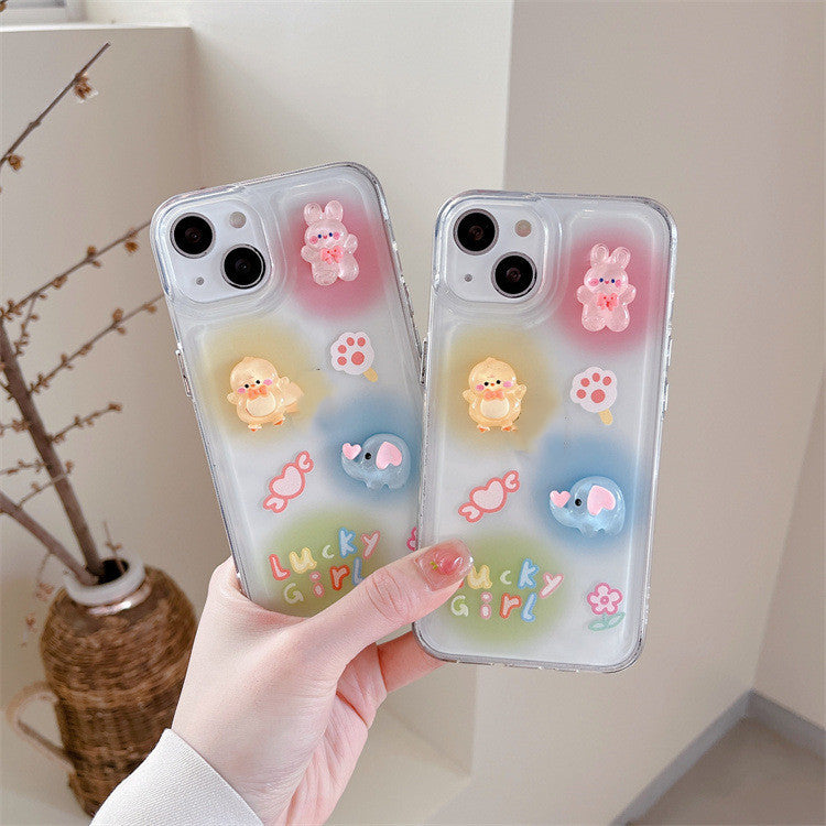 13pro Three-dimensional Cartoon Animal Xr Mobile Phone Case