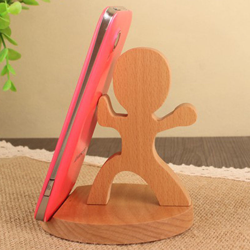 Creative Mobile Phone Beech Wood Phone Holder