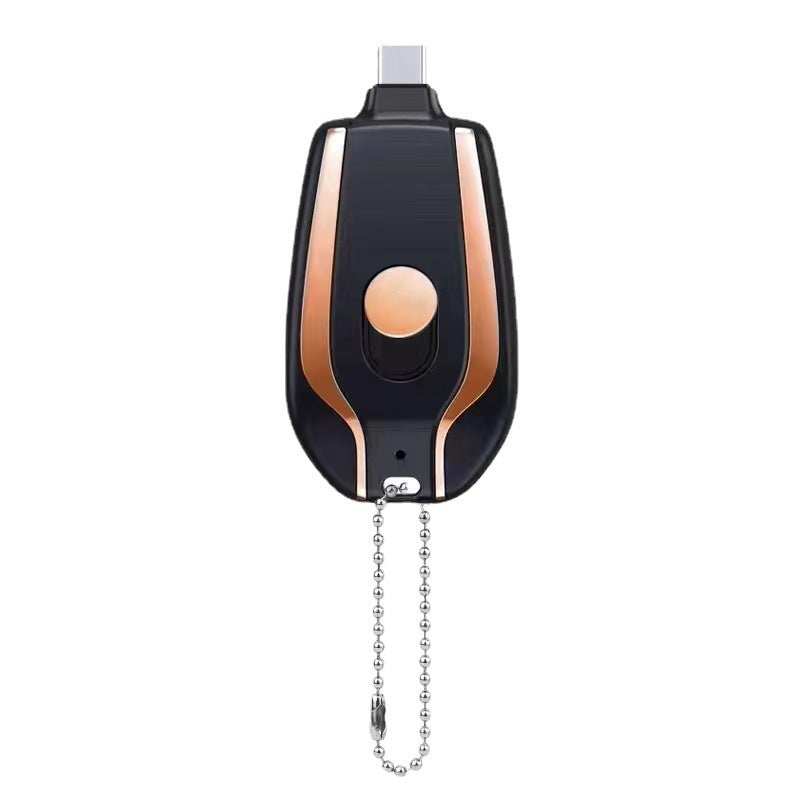 1500mAh Mini Power Emergency Pod Keychain Charger With Type-C Ultra-Compact Mini Battery Pack