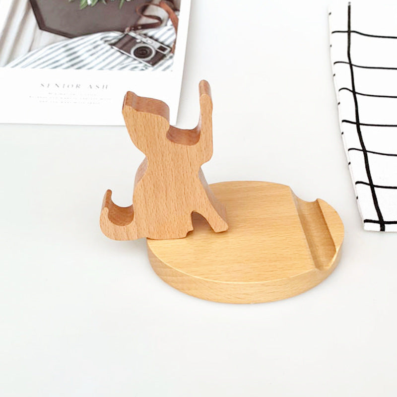 Creative Mobile Phone Beech Wood Phone Holder