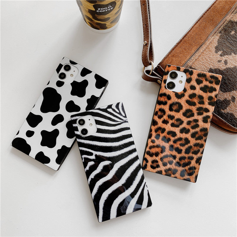 Square Animal Print Mobile Phone Case