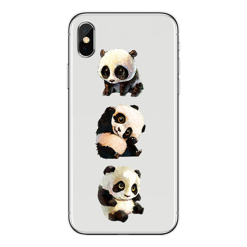 Creative Cartoon Transparent Printing Mobile Phone Soft Shell