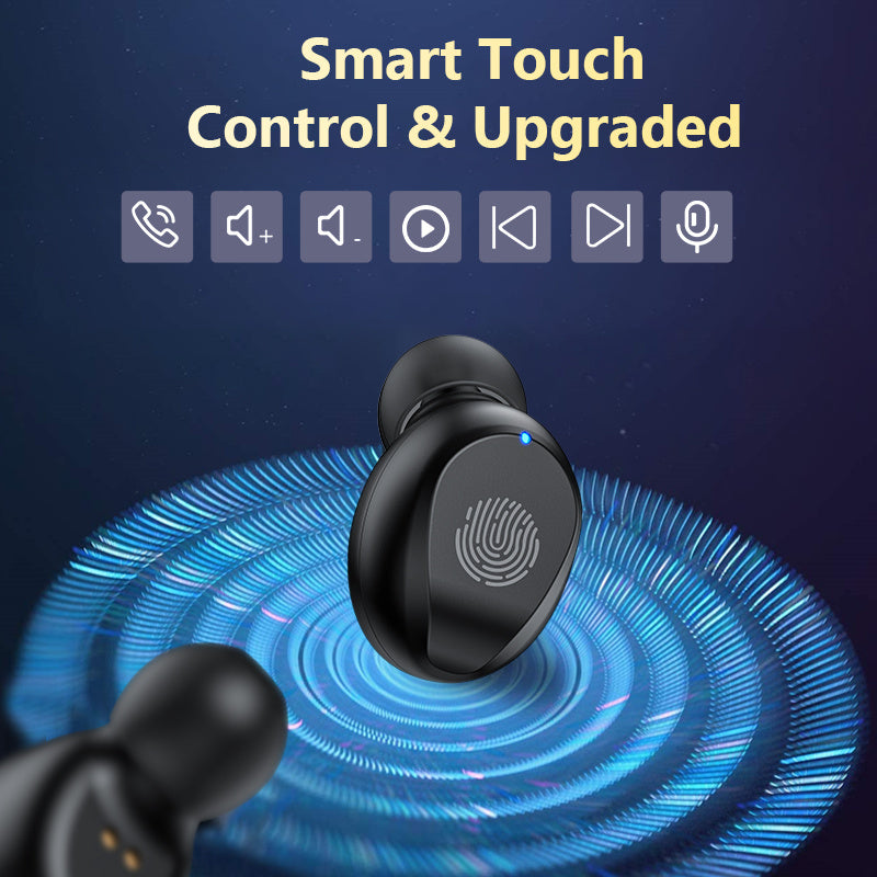 Private Model Mini Bluetooth Headset With Battery Display Touch