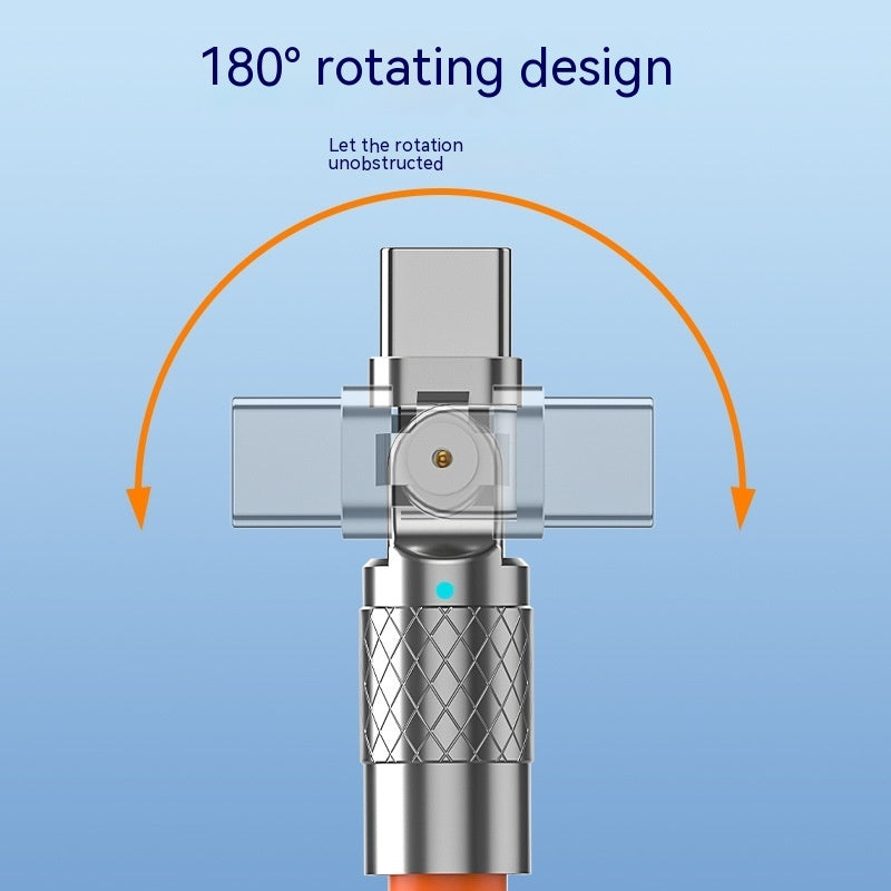 Mobile Game Rotating Elbow Data Super Fast Charge Charging Cable