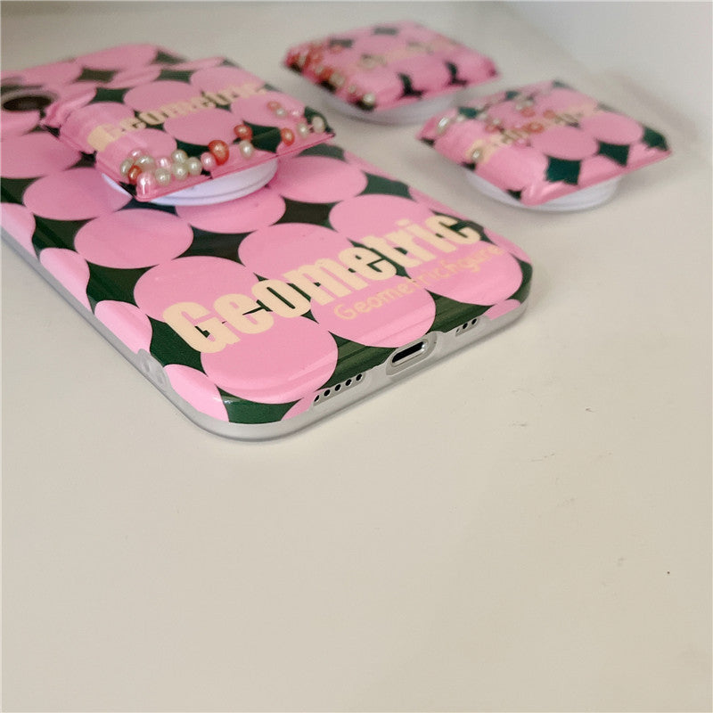 Korean Style Powder Green Diamond Mobile Phone Case