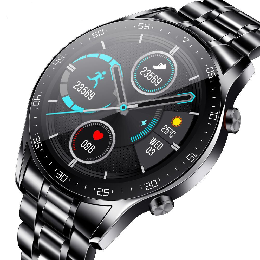 Fashionable Steel Band Business Sports Health Monitoring Bluetooth Watch